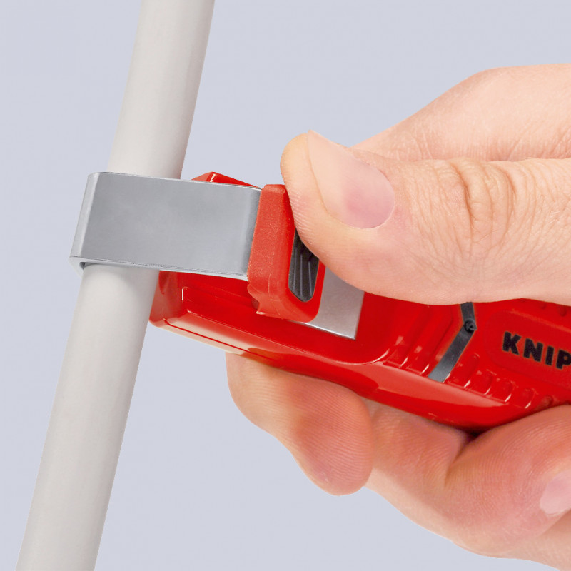 Outil à dégainer câbles ronds de Ø8 à 28mm - 130mm - Boitier ABS - Sur carte - KNIPEX | 16 20 28 SB