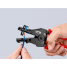 Pince à dénuder 2 couteaux de forme 0,5-0,75/1/1,5/2,5/4/6mm² - 180mm - KNIPEX | 12 21 180