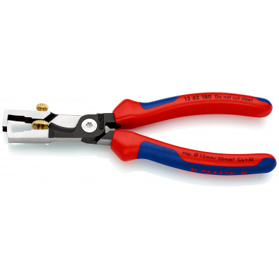 Pince à dénuder et coupe-câbles StriX - Gainage bi-matière - KNIPEX | 13 62 180