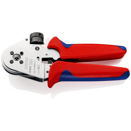 Pince à sertir 4 points - Pour contacts tournés - Avec positionneur - KNIPEX | 97 52 63