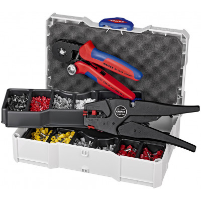 Coffret assortiment de sertissage pinces 97 53 04 et 12 40 200 et embouts isolés - KNIPEX | 97 90 10