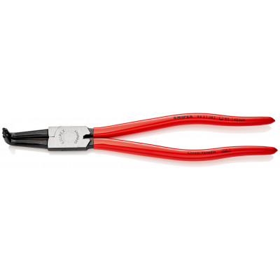 Pince pour circlips intérieurs coudée à 90° de 85 à 140mm - Gainage PVC - KNIPEX | 44 21 J41