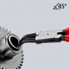 Pince pour circlips intérieurs coudée à 45° de 19 à 60mm - Gainage PVC - KNIPEX | 44 31 J22