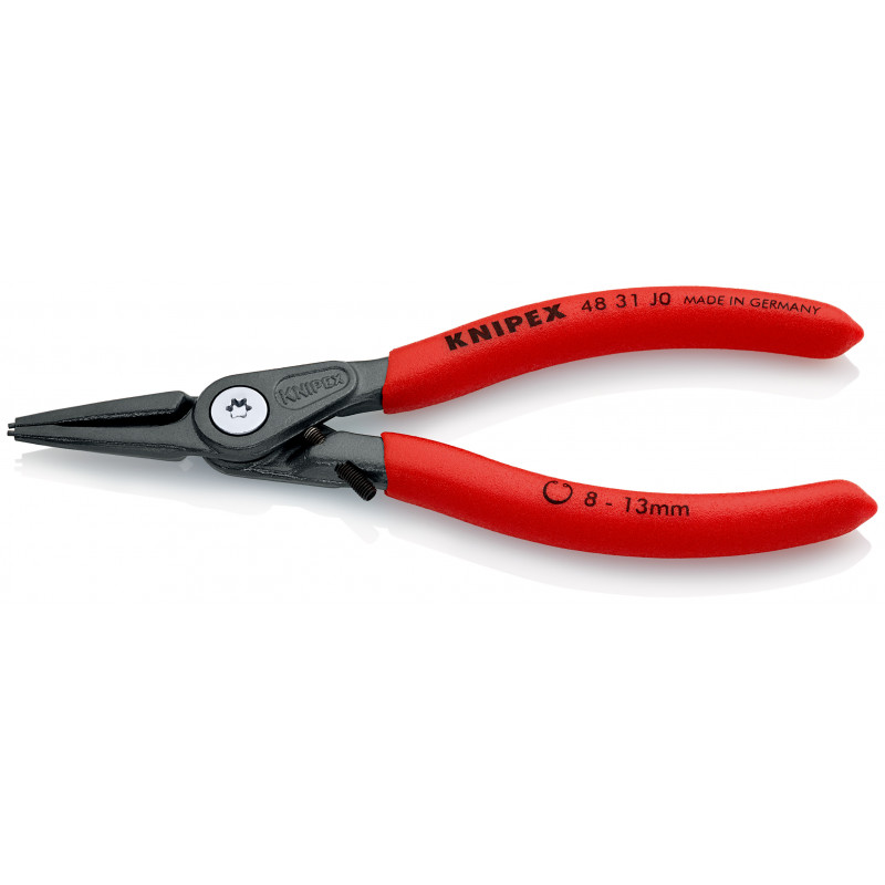 Pince circlips intérieurs de 8 à 13mm + vis de réglage - 140mm - Gainage PVC - KNIPEX | 48 31 J0