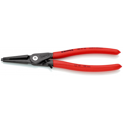 Pince circlips intérieurs de 40 à 100mm + vis de réglage - 225mm - Gainage PVC - KNIPEX | 48 31 J3