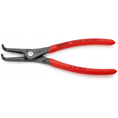 Pince pour circlips extérieurs coudée à 90° de 40 à 100mm - Gainage PVC - KNIPEX | 49 21 A31