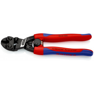 Pince coupante à ras démultipliée matériaux tendres 200mm - Gainage bi-matière - KNIPEX | 72 62 200