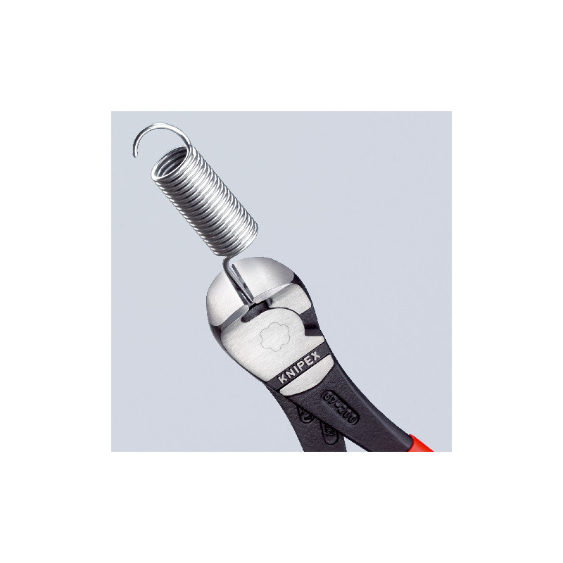 Pince coupante de devant à forte démultiplication 200mm - Gainage PVC - 64 HRC - KNIPEX | 67 01 200