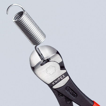 Pince coupante de devant à forte démultiplication 200mm - Gainage PVC - 64 HRC - KNIPEX | 67 01 200