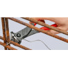 Pince coupante de devant démultipliée à tête large 180mm - Gainage PVC -61 HRC - KNIPEX | 68 01 180