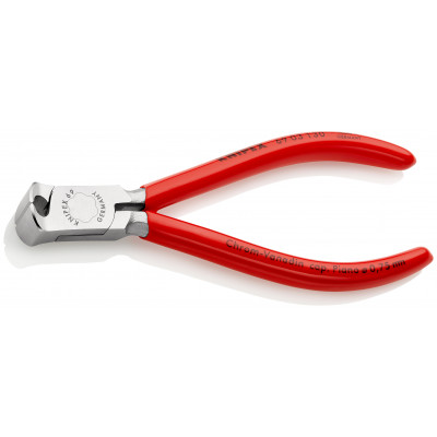 Pince coupante de devant pour mécanicien 130mm - Gainage PVC - Chromée - 64HRC - KNIPEX | 69 03 130