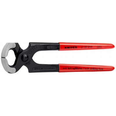 Tenaille marteau 210mm - Gainage PVC - Tête polie - 60 HRC - KNIPEX | 51 01 210