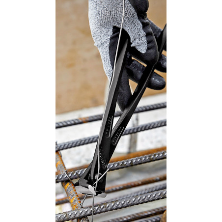 Tenaille russe 300mm démultipliée noire - Tête polie - Capacité 3,8mm - KNIPEX | 99 10 300