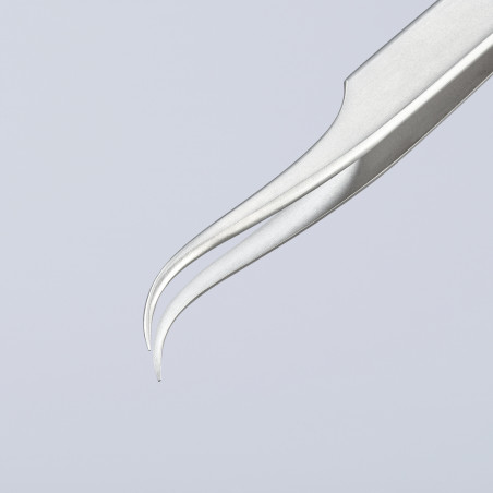 Brucelle de précision 120mm coudée 45° Ultrafine Acier inoxydable antimagnétique - KNIPEX | 92 32 29
