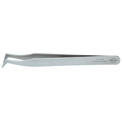 Brucelle de précision 120mm coudée 85° - Pointue - Acier Inox antimagnétique - KNIPEX | 92 12 52