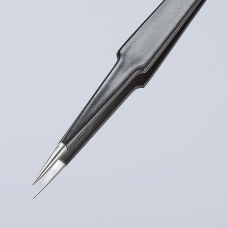 Brucelle de précision 135mm droite ESD Ultrafine Acier inoxydable antimagnétique - KNIPEX | 92 28 72 ESD