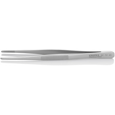 Brucelle de précision 145mm droite - Pointes rondes - Acier Inox antimagnétique - KNIPEX | 92 72 45