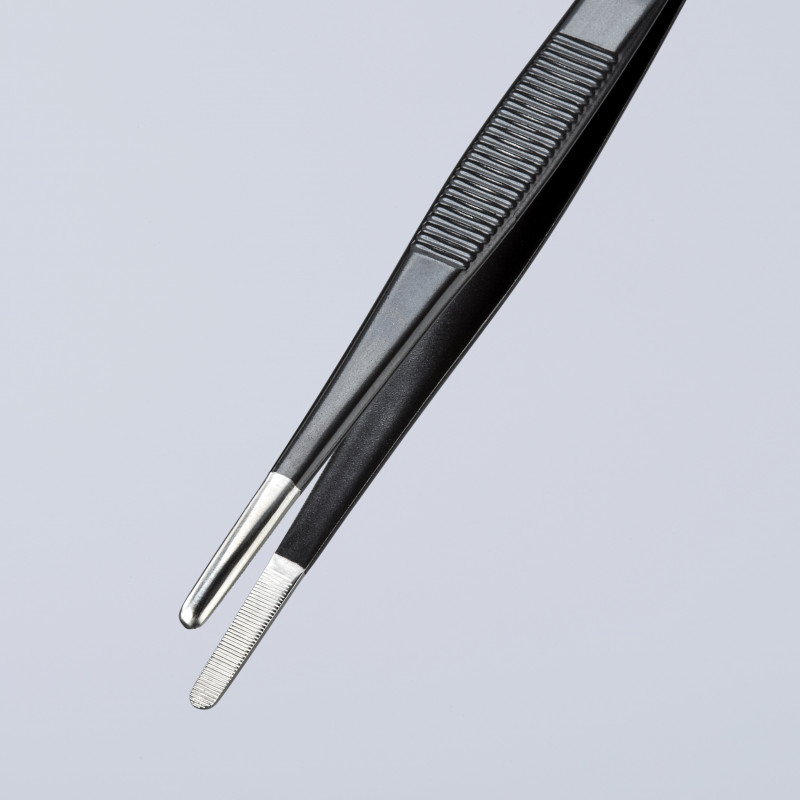 Brucelle de précision 145mm droite ESD Pointes rondes Acier Inox antimagnétique - KNIPEX | 92 78 77 ESD