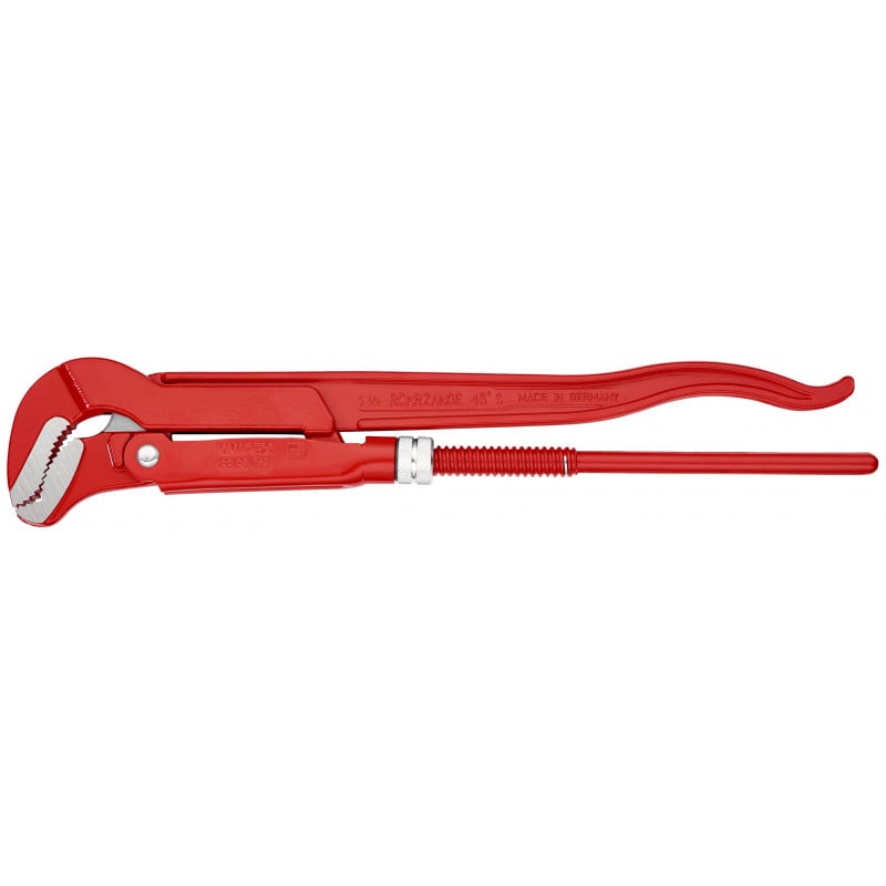 Clé serre-tubes 420mm à mâchoires coudées en "S" - Capacité 60mm - KNIPEX | 83 30 015