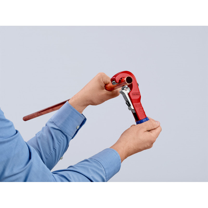 Coupe-tubes TubiX® système QuickLock - Ø 6-35 mm épaisseur max 2 mm - Sur carte - KNIPEX | 90 31 02 BK