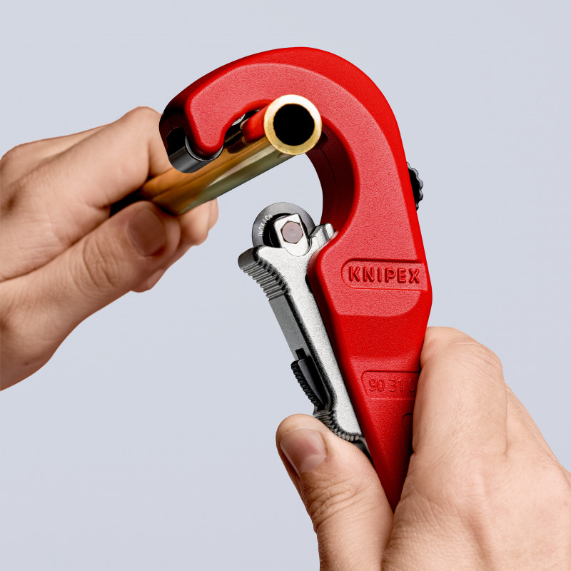 Coupe-tubes TubiX® système QuickLock - Ø 6-35 mm épaisseur max 2 mm - Sur carte - KNIPEX | 90 31 02 BK