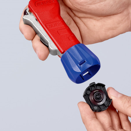 Coupe-tubes TubiX® système QuickLock - Ø 6-35 mm épaisseur max 2 mm - Sur carte - KNIPEX | 90 31 02 BK