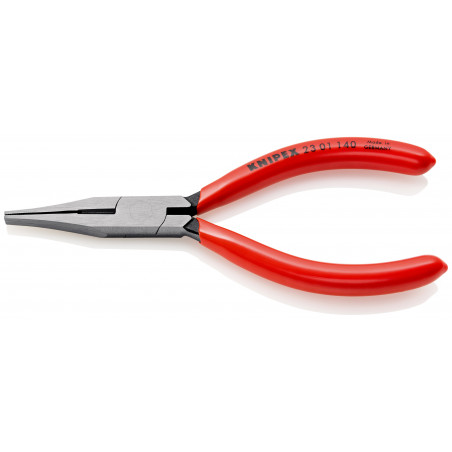 Pince à becs plats avec tranchant - 140mm - Gainage PVC - Tête polie - KNIPEX | 23 01 140