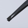 Pince brucelle en plastique 115mm ESD rectangulaire large - KNIPEX | 92 09 05 ESD