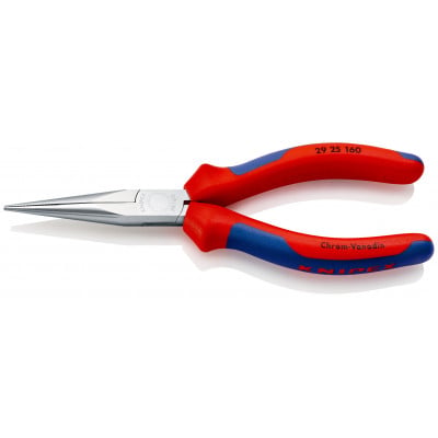 Pince pour téléphone à becs demi-ronds - 160mm - Gainage bi-matière - Chromée - KNIPEX | 29 25 160