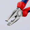 Pince universelle 180mm avec tranchant - Gainage bi-matière - Chromée - KNIPEX | 03 05 180