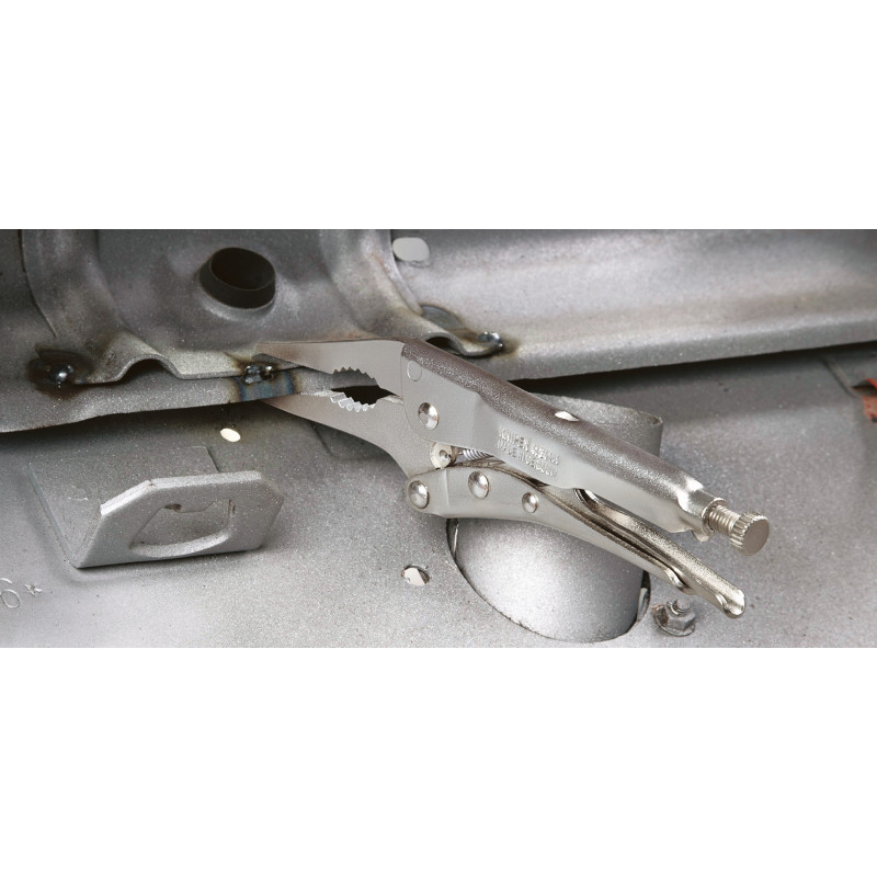 Pince-étau universelle 165mm - Becs longs - Zinguée brillante Section Cap. 24mm - KNIPEX | 41 34 165