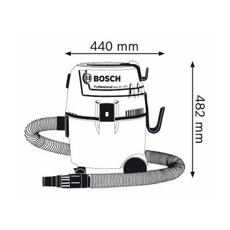 Bosch Professional 060197B0W0 Aspirateur eau/poussière GAS 20 L SFC 1200 W 