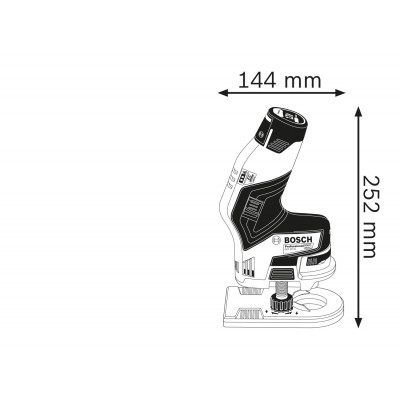 Affleureuse gkf 12v-8 solo carton - BOSCH | 0 601 6B0 002