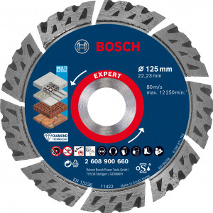 Disque diamant Multi-materiaux EXPERT 125x22.23x2.2x12mm - BOSCH | 2 608 900 660