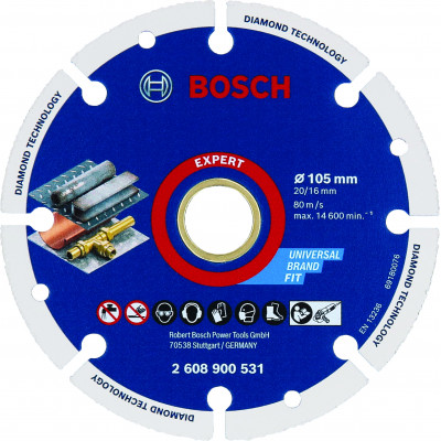 Disque à tronçonner Expert Diamond Metal Wheel 105 x 20/16 mm - BOSCH | 2 608 900 531