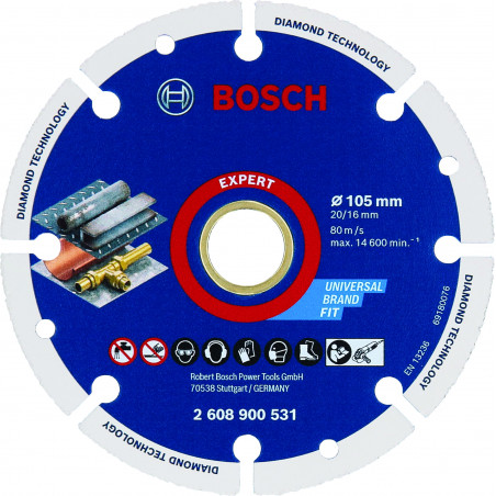 Disque à tronçonner Expert Diamond Metal Wheel 105 x 20/16 mm - BOSCH | 2 608 900 531