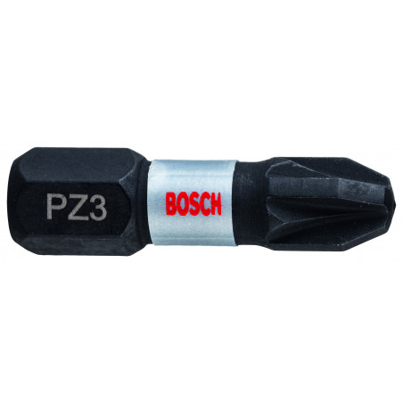 2 embouts de vissage qualité Impact PZ3 emmanchement hexagonal 25mm - BOSCH | 2 608 522 402
