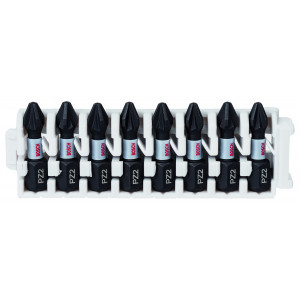 Kit 8 Embouts de vissage qualité Impact 8xPZ2 25mm - BOSCH | 2 608 522 325