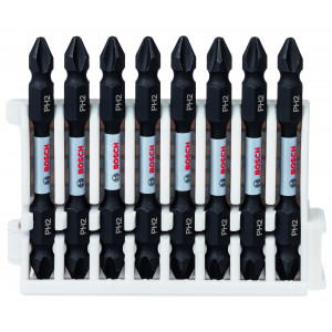 Kit 8 Embouts de vissage qualité Impact double tête 8xPH2 65mm - BOSCH | 2 608 522 337