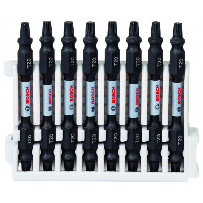 Kit 8 Embouts de vissage qualité Impact double tête 8xT20 65mm - BOSCH | 2 608 522 339
