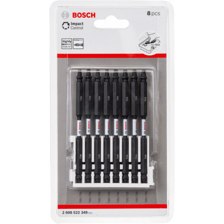 Kit 8 Embouts qualité Impact double tête 4xT20 4xT25 110mm - BOSCH | 2 608 522 349