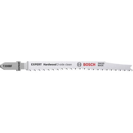 100 Lames scie sauteuse EXPERT BIM Sans éclat Bois dur 117mm T308BF - BOSCH | 2 608 900 546