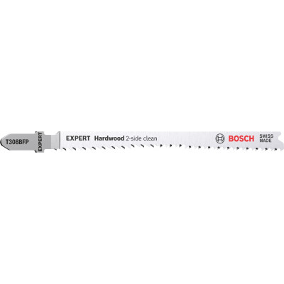 25 Lames scie sauteuse EXPERT BIM Sans éclat Bois dur 117mm T308BFP - BOSCH | 2 608 901 181