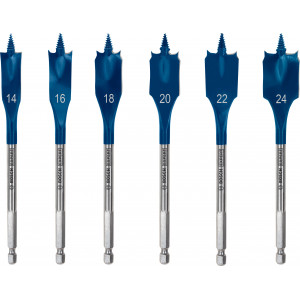 Mèche plate Expert SelfCut Speed 14/16/18/20/22/24 mm 6 pces - BOSCH | 2 608 900 332