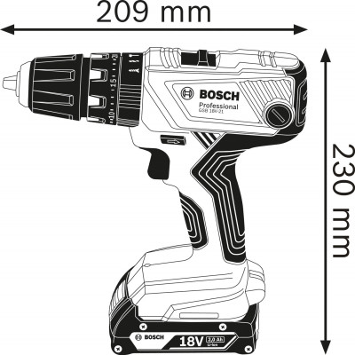 Perceuse a percussion gsb 18v-21 solo l-boxx - BOSCH | 0 601 9H1 108