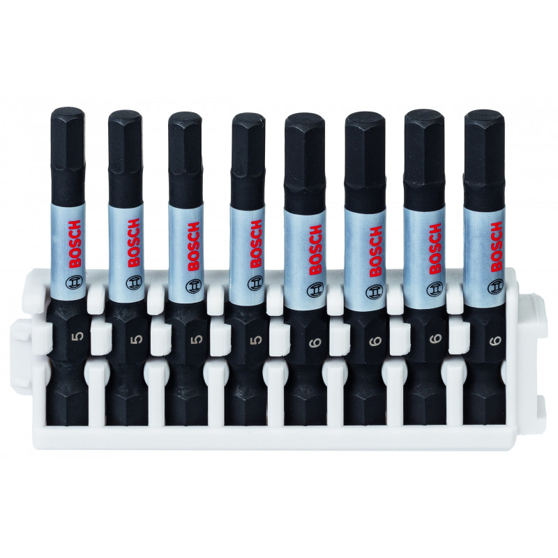 Kit 8 Embouts de vissage qualité Impact 4xH5 4xH6 50 mm - BOSCH | 2 608 522 332