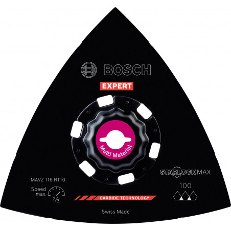 Plateau de ponçage EXPERT StarlockMax Carbure Multimaterial 116mm MAVZ116RT1 - BOSCH | 2 608 900 051