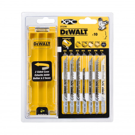 Coffret Plastique de 10 Lames Xpc Hcs Bim Pour Bois - Dewalt | DT2296