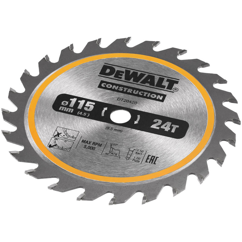 Lame de Scie Circulaire Sans Fil Construction - Dewalt | DT20420