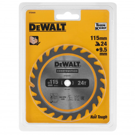 Lame de Scie Circulaire Sans Fil Construction - Dewalt | DT20420